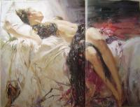 Pino Daeni - Impression oil painting.